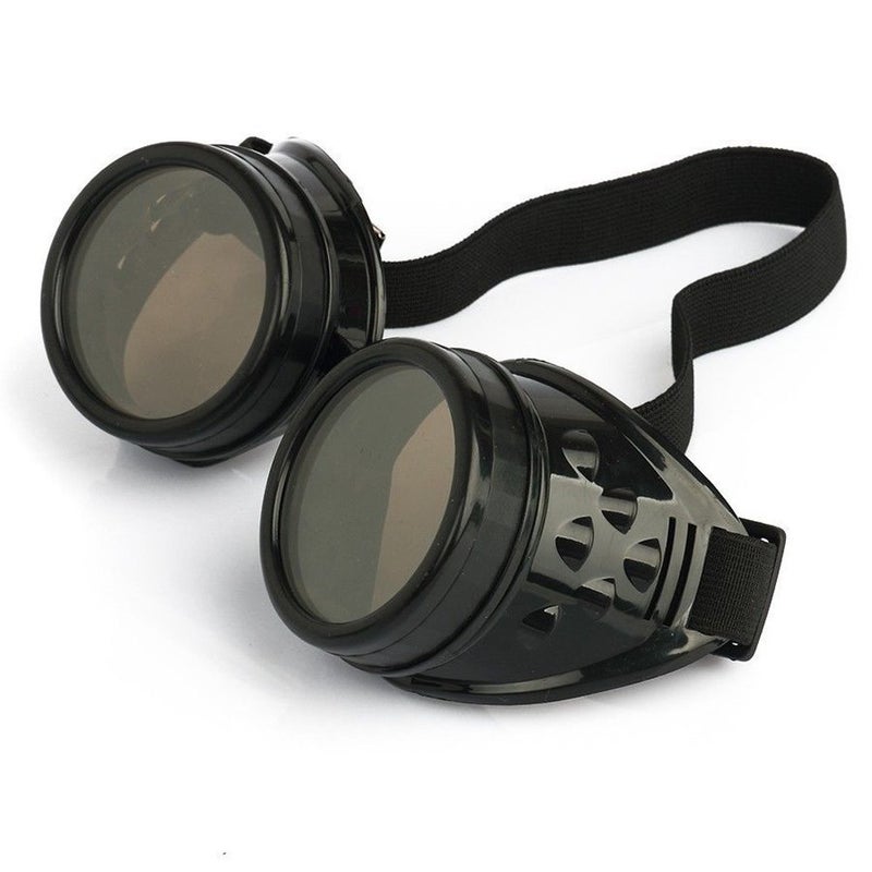 AOBOR Steampunk Goggles Glasses Vintage Welding Gothic(Black) - Image 1